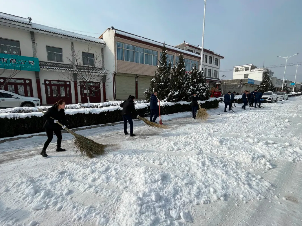 文明创建我先行——15vip太阳集团官网深入创城包抓村社开展清扫积雪志愿服务活动(图2)